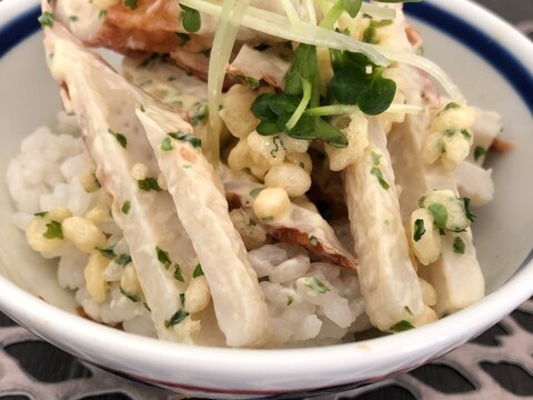 【火不要で100円以下丼】ちくわ磯辺上げ？風な丼